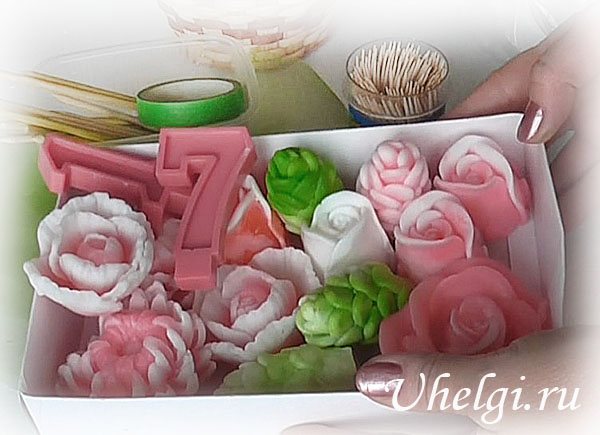 008 мыльные цветы для букета