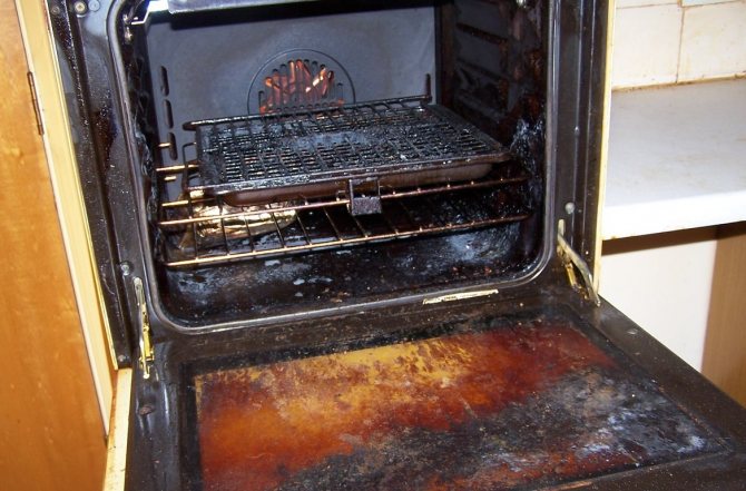 грязная духовка