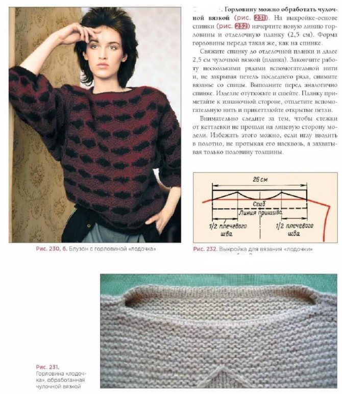 Воротник лодочка